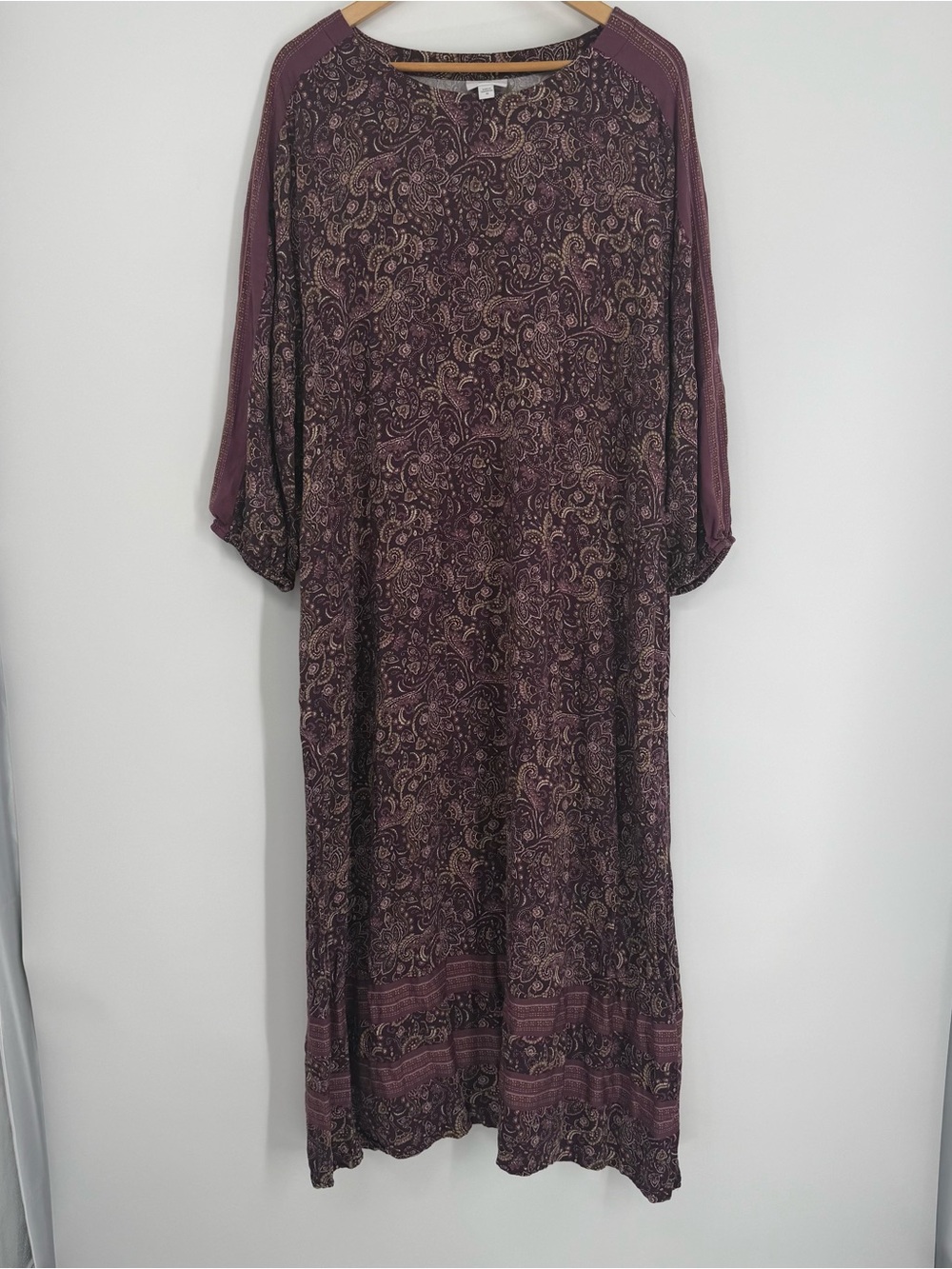 Pure J. JILL Purple Paisley Floral EcoVero Satin Maison Midi Dress Size 2X - Picture 12 of 12